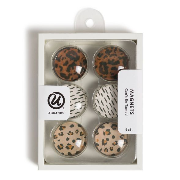 U Brands 6ct Glass Magnets - Can&#39;t Be Tamed | Target