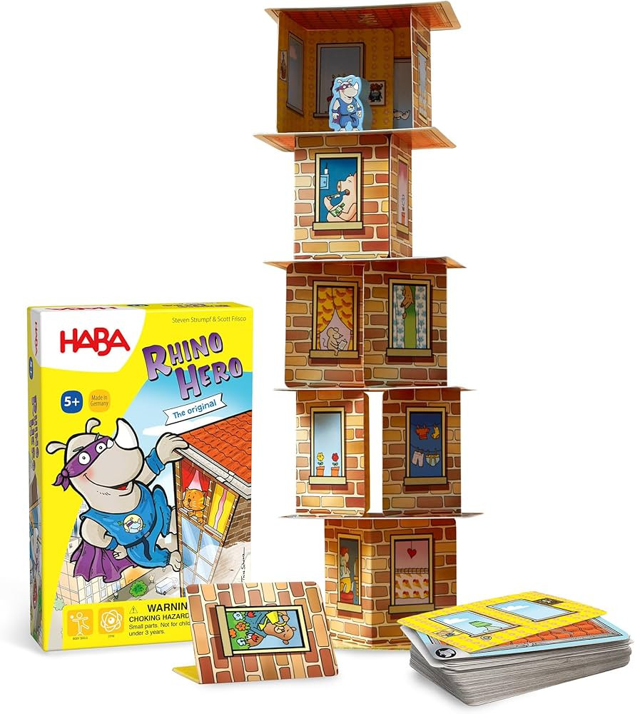 Haba Rhino Hero, un heroico juego de cartas para niños de 5 años en adelante, triple ganador de... | Amazon (US)