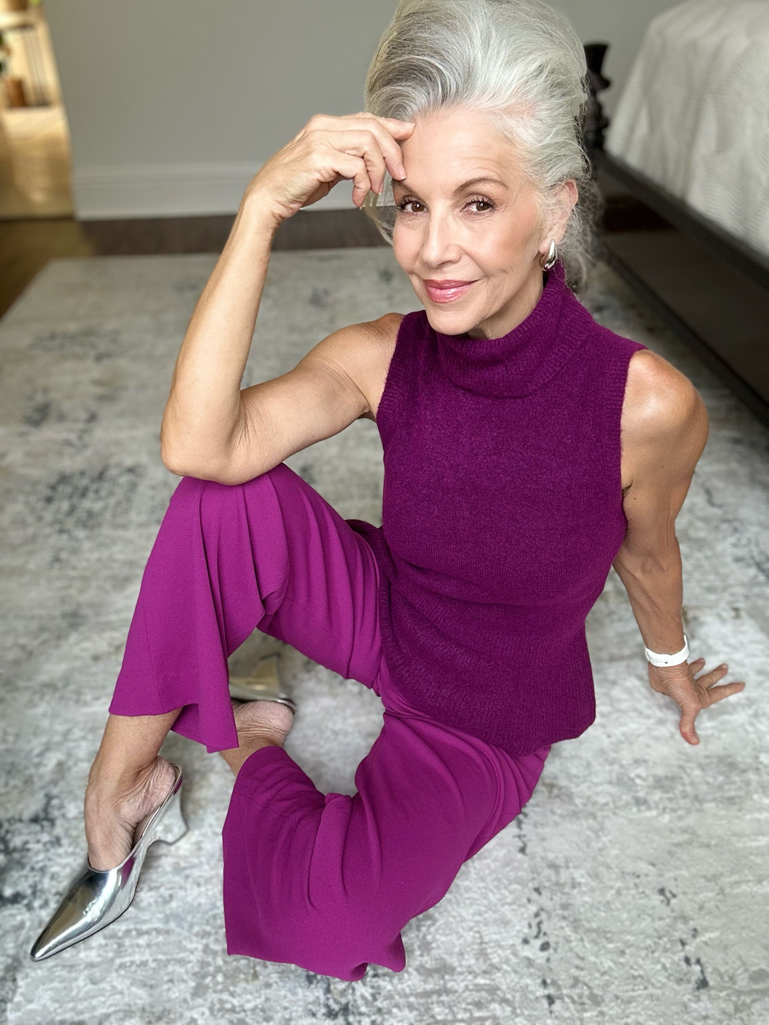 Can we talk about this color…Gorgeous!  This peplum finished top is SO SOFT… no itch in sight…paired perfectly with these flat front wide leg pants… and these shoes, the color, style…. I need a moment… lol!  Perfect transition into fall and winter…#falltrends #fallfashion #mystyle 

#LTKstyletip #LTKover40 #LTKfindsunder100