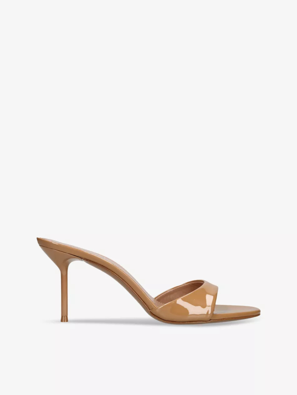 Lidia patent heeled leather mules | Selfridges