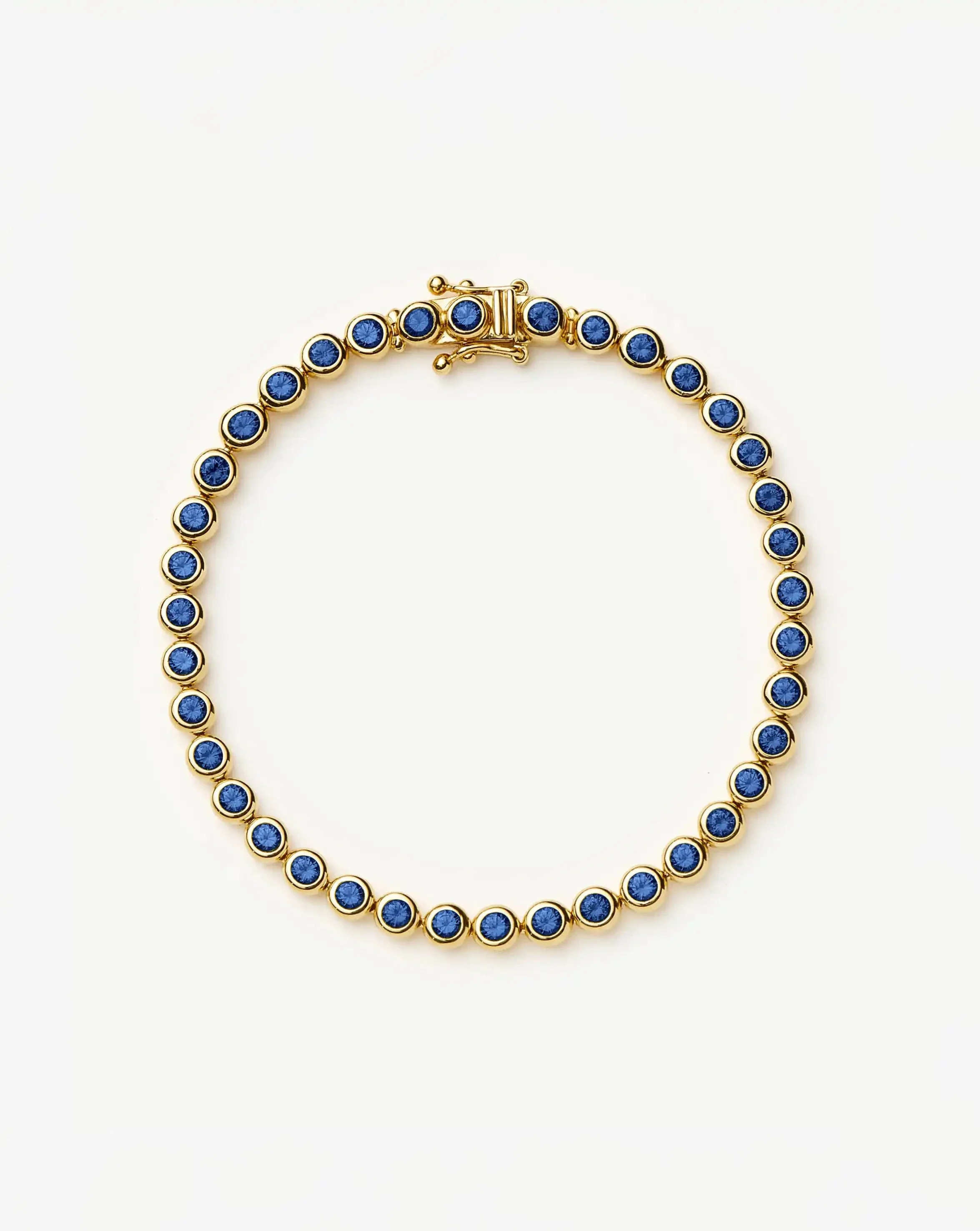 Tennis Round Bracelet - Gold / Blue | Missoma US | Missoma US