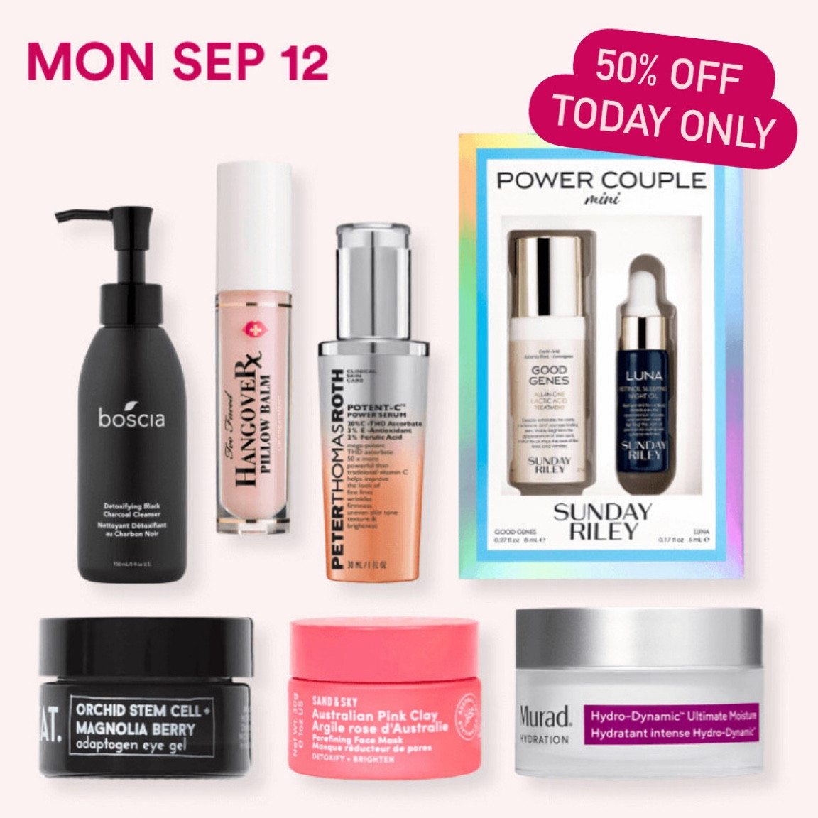50% off daily deals!

#beauty #skincare #skinroutine #ulta #makeup #moisturizer #dailydeals #ultabeauty #vitamincserum #serum #facemask #facecleanser #eyegel 



#LTKunder50 #LTKsalealert #LTKbeauty