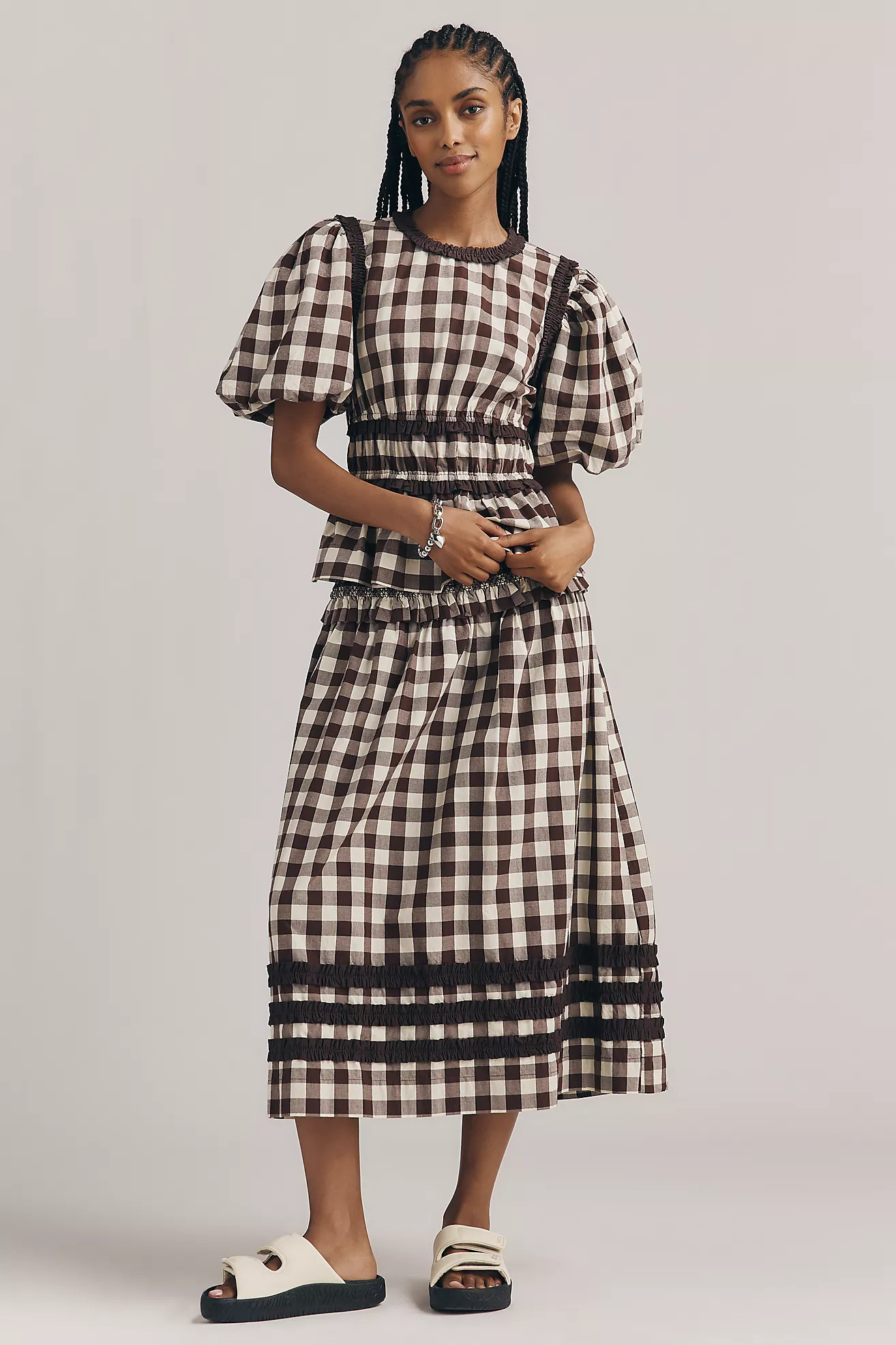 Damson Madder Everly Ruffle Blouse | Anthropologie (US)