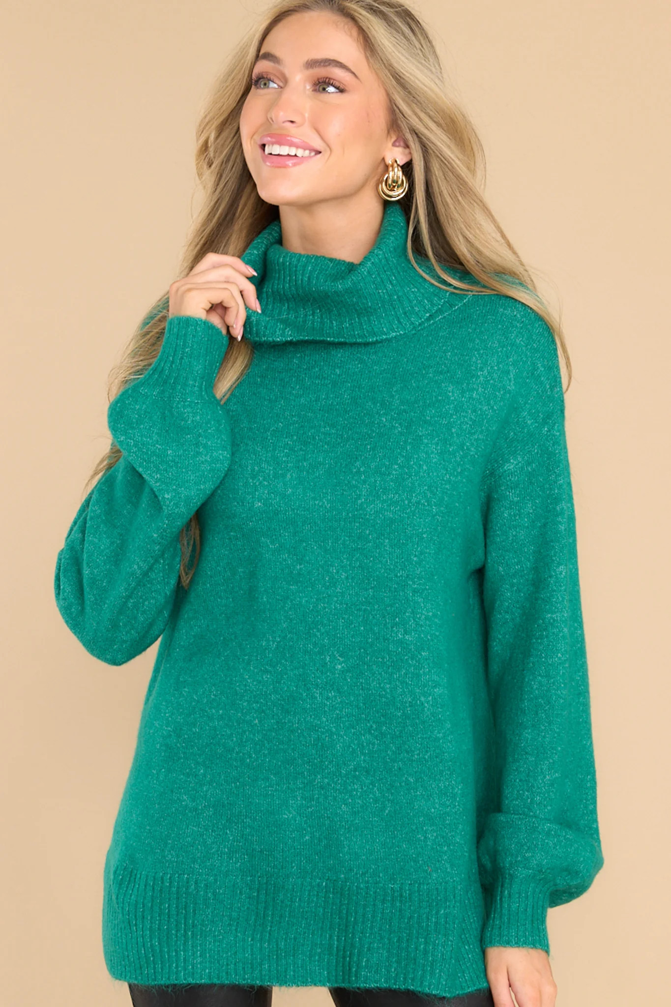 Livin' Life Bright Emerald Sweater | Red Dress 