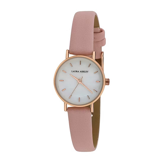 Laura Ashley Womens Pink Strap Watch La2001pk | JCPenney