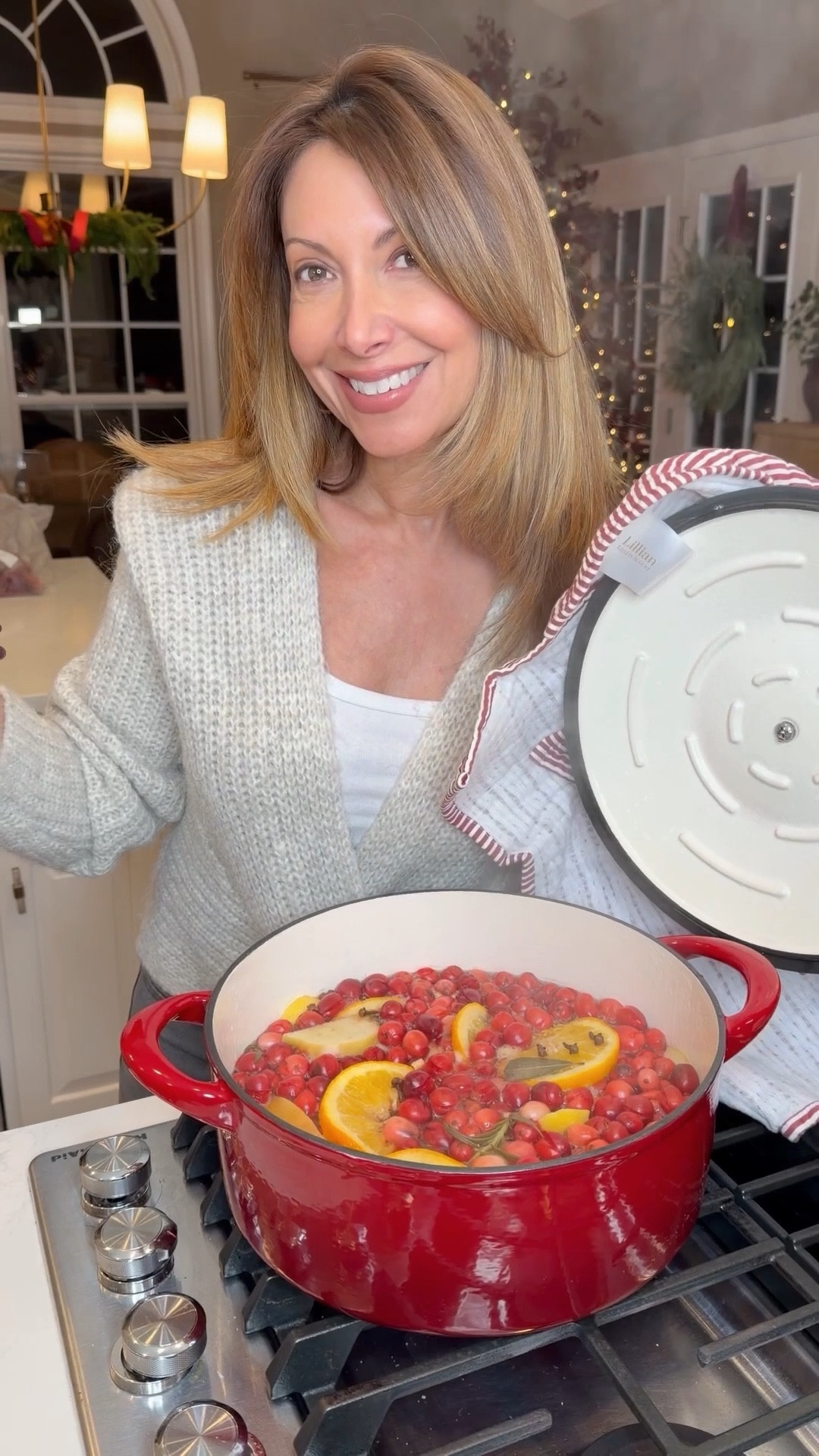 Christmas in a cup 🎄✨This is one of my favorite winter wellness rituals. Cranberries, citrus, fresh ginger, cinnamon sticks, whole cloves, rosemary, and a bay leaf gently simmered in water create a cozy, healing tea that helps support immunity and calm inflammation — and makes the house smell amazing. Strain, add honey, and sip.

Optional add-ins: turmeric, star anise, extra ginger for an extra boost. ☕️✨


#LTKSeasonal #LTKHoliday #LTKfoodie