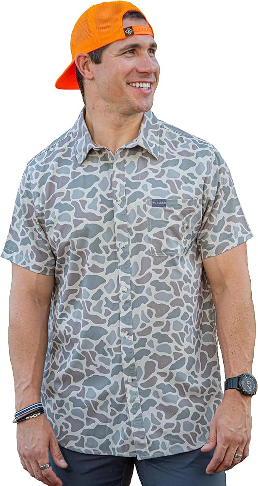 Burlebo Men's Performance Short Sleeve Button Up Shirt | Amazon (US)