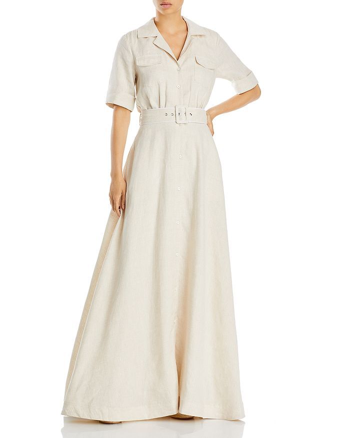 STAUD Millie Button Front Linen Shirt Maxi Dress Women - Bloomingdale's | Bloomingdale's (US)