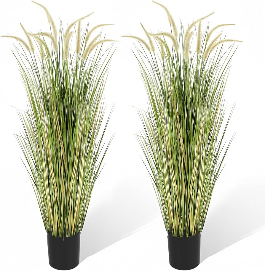 Amazon.com: KOL Artificial 5ft 2-Pack Horsetail Reed Grass, 59in Tall Artificial Indoor Outdoor F... | Amazon (US)