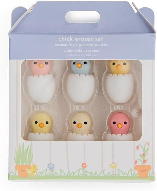 Daydream Society Bunnies in The Garden Chick Eraser Set - Set of 6 Mini Erasers - Perfect for Eas... | Amazon (US)