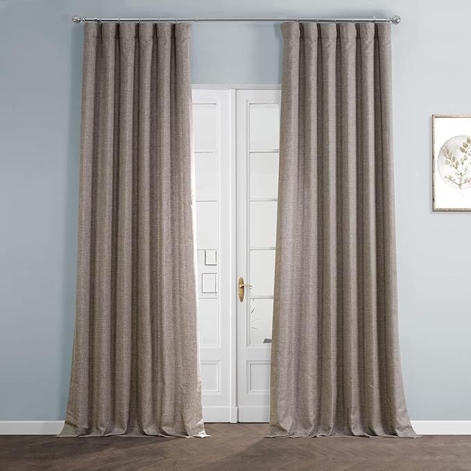 HPD Half Price Drapes Italian Linen Curtains for Living Room 50 X 96 (1 Panel), FLCH-FM202511-96,... | Amazon (US)