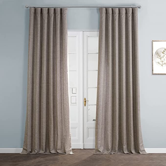 HPD Half Price Drapes Italian Linen Curtains for Living Room 50 X 96 (1 Panel), FLCH-FM202511-96,... | Amazon (US)