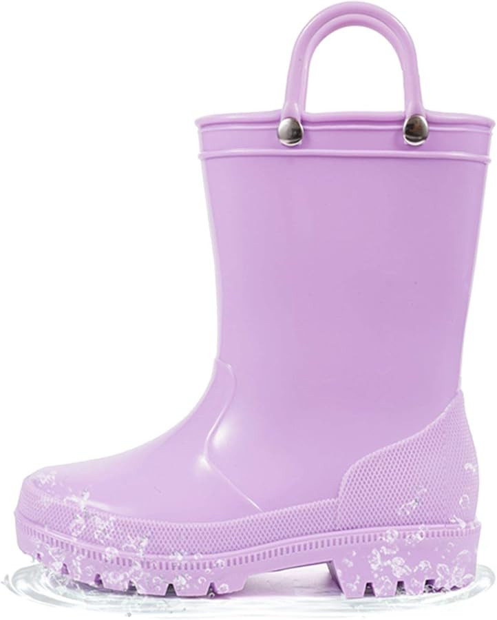HugRain Toddler Kids Lightweight Adorable Rain Boots | Amazon (US)