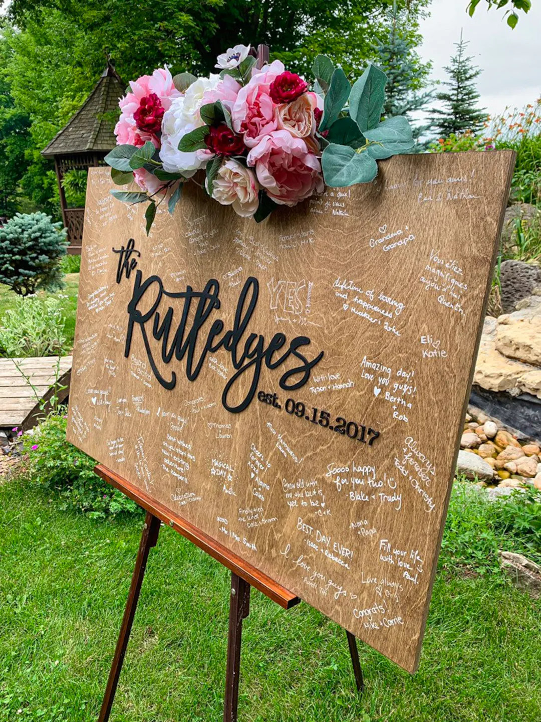 Personalized Wedding Guestbook Sign | Last Name & Date, Birch Plywood | Etsy (US)