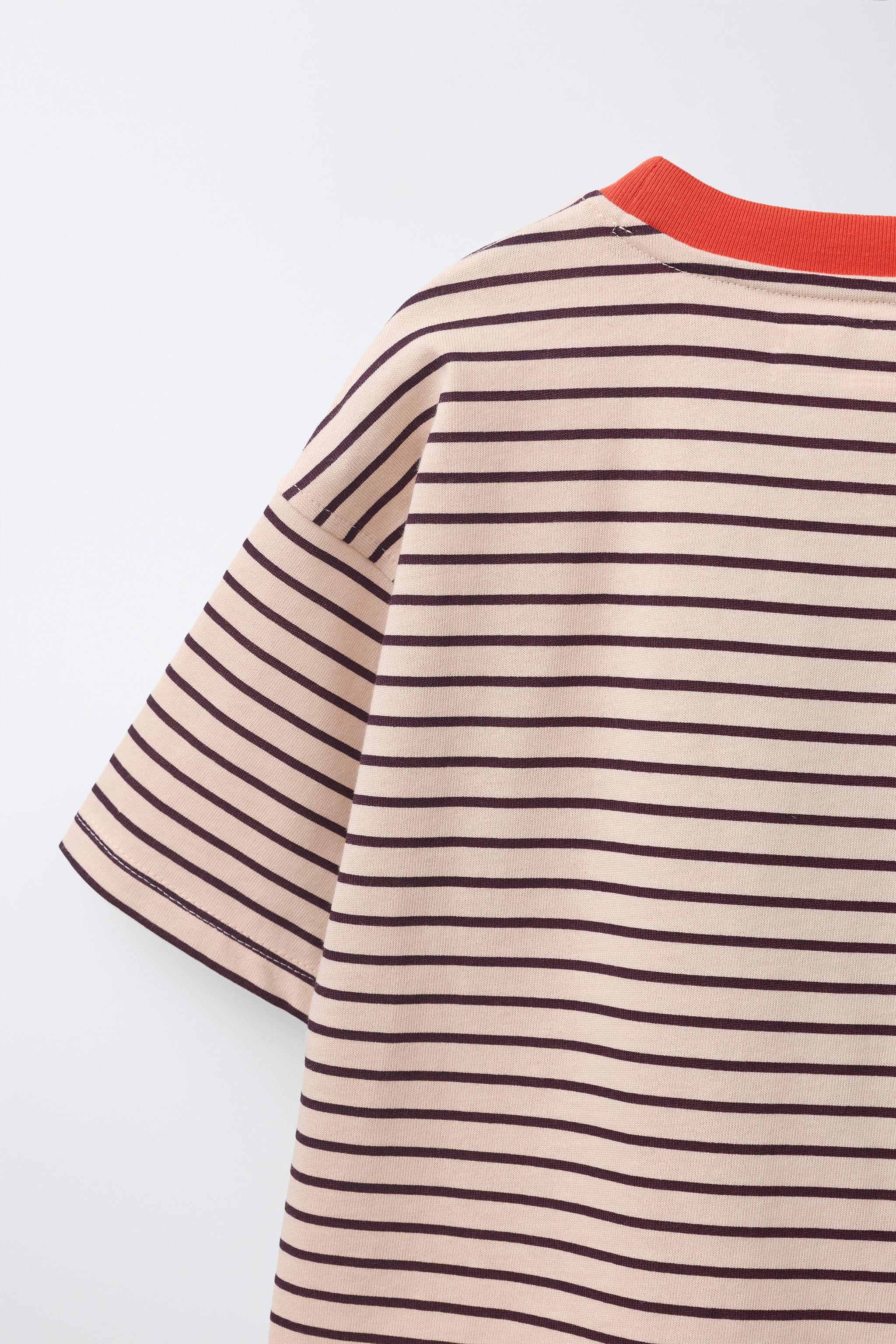 CONTRAST STRIPE T-SHIRT | Zara US