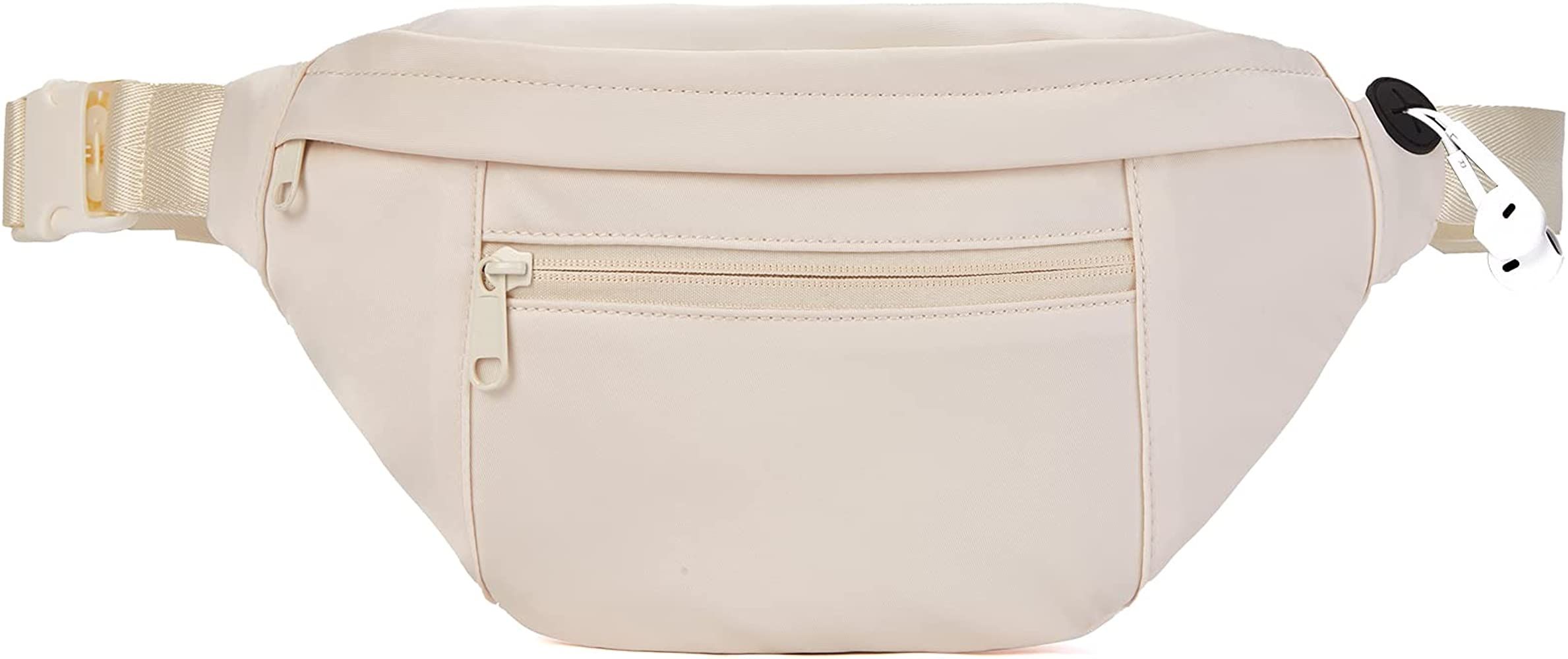 Telena Crossbody Fanny Pack for Women Men Fashion Waist Pack Belt Bag with 4-Zipper Pockets for H... | Amazon (US)