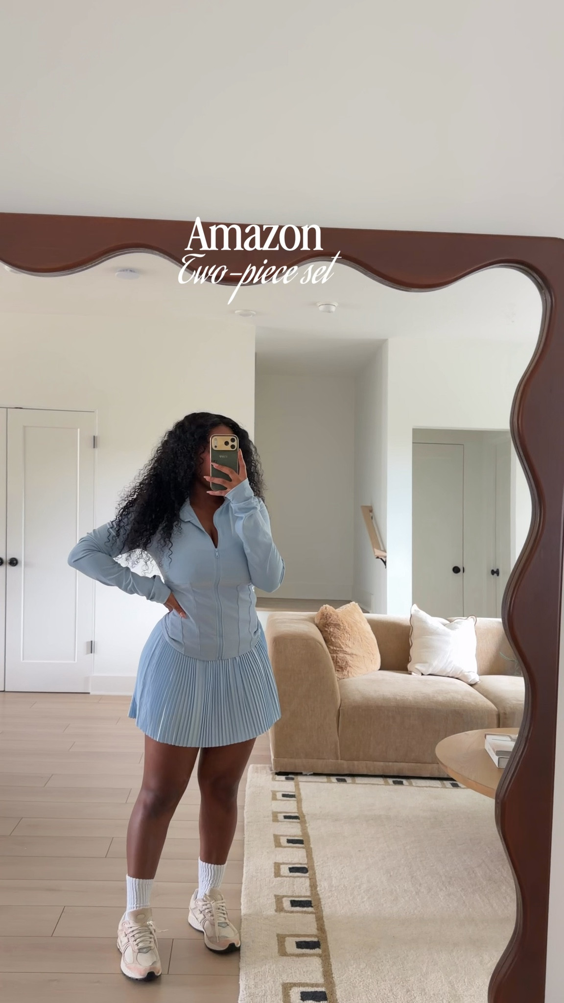 Not exaggerating when I say I’ve worn this two-piece tennis set from Amazon 3 times this week. Polo zip-up, matching pleated mini skirt. Perfect for pilates, coffee runs, errands. #AmazonFashion #PilatesPrincess #AmazonActivewear #Athleisure #TennisSkirt #MatchingSet

#LTKmorningroutine #LTKfitnessgoals #LTKActive
