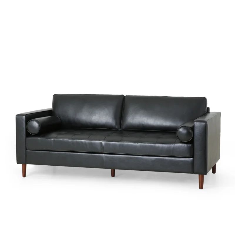Purtell 82.25" Faux leather Square Arm Sofa | Wayfair Professional