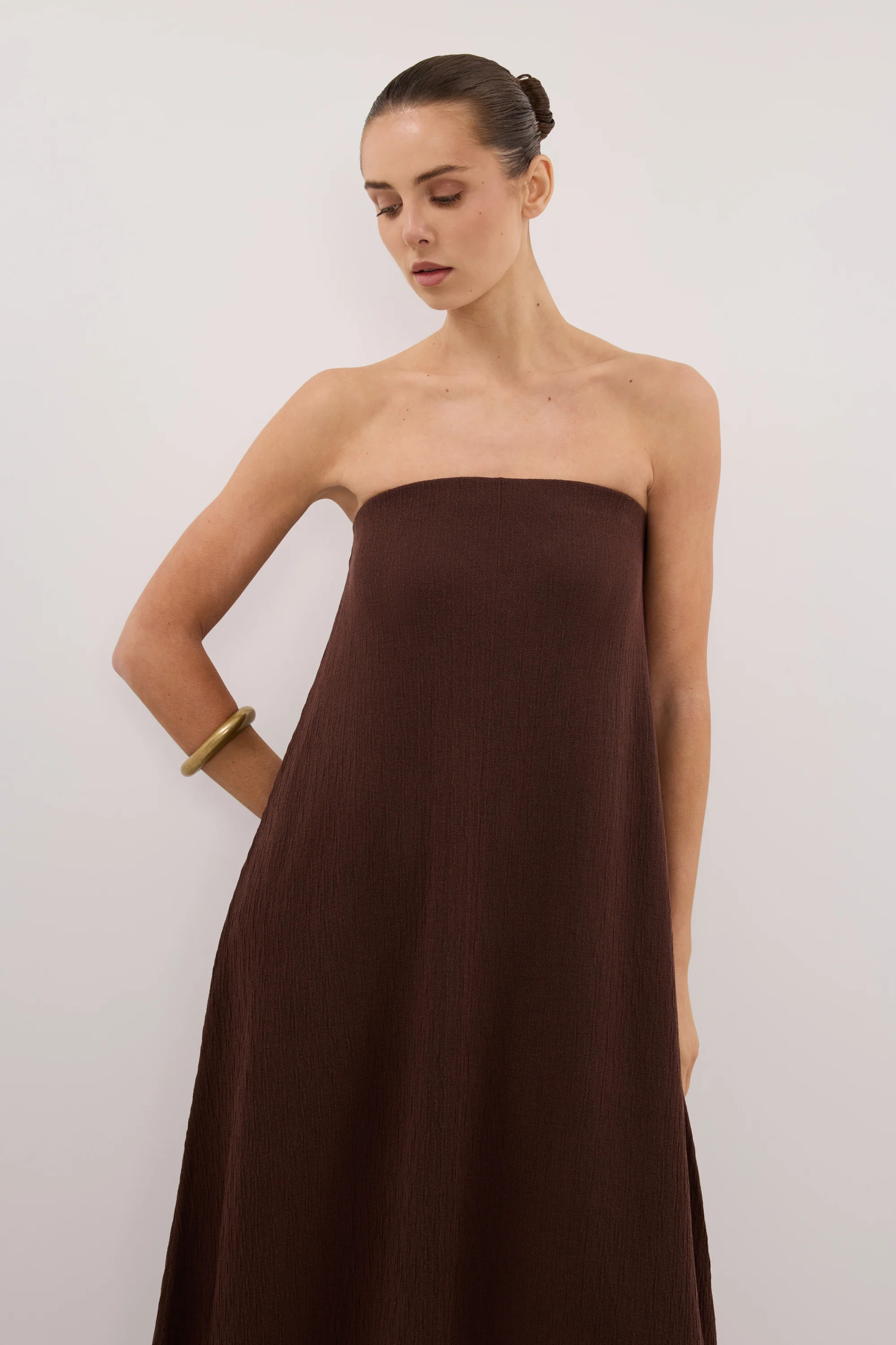 ALIAS CHOC TEXTURED DRESS | DISSH