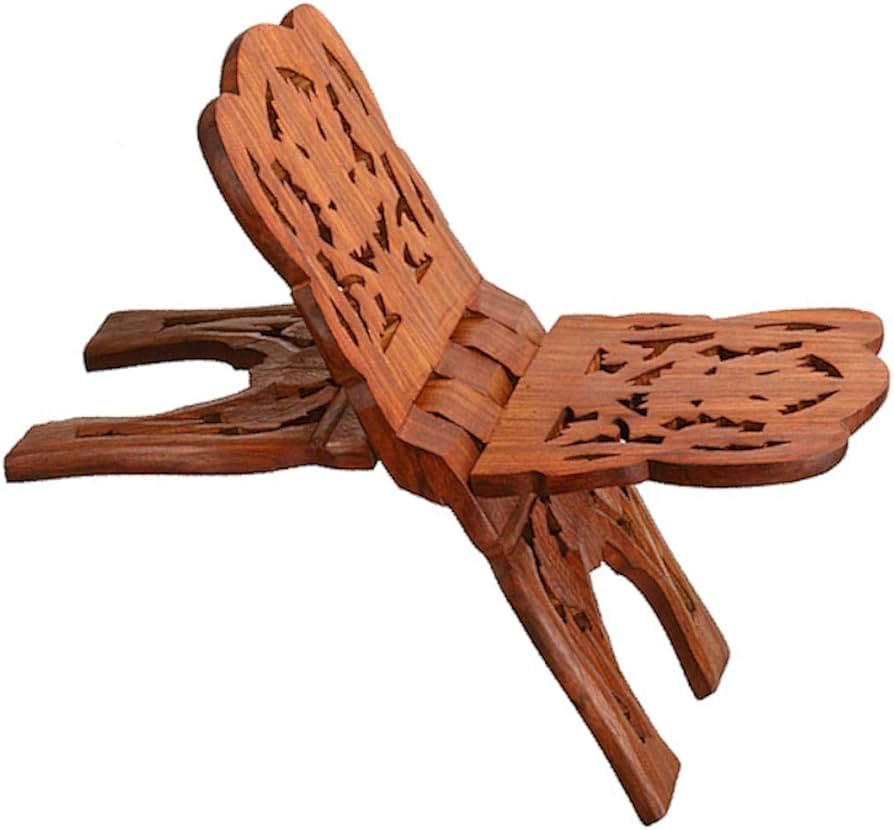 Quaran Holder - 13"x7" - Book Stand - Rihal Rehal - Folding Carved Wood Eid- by Natural Farms | Amazon (US)