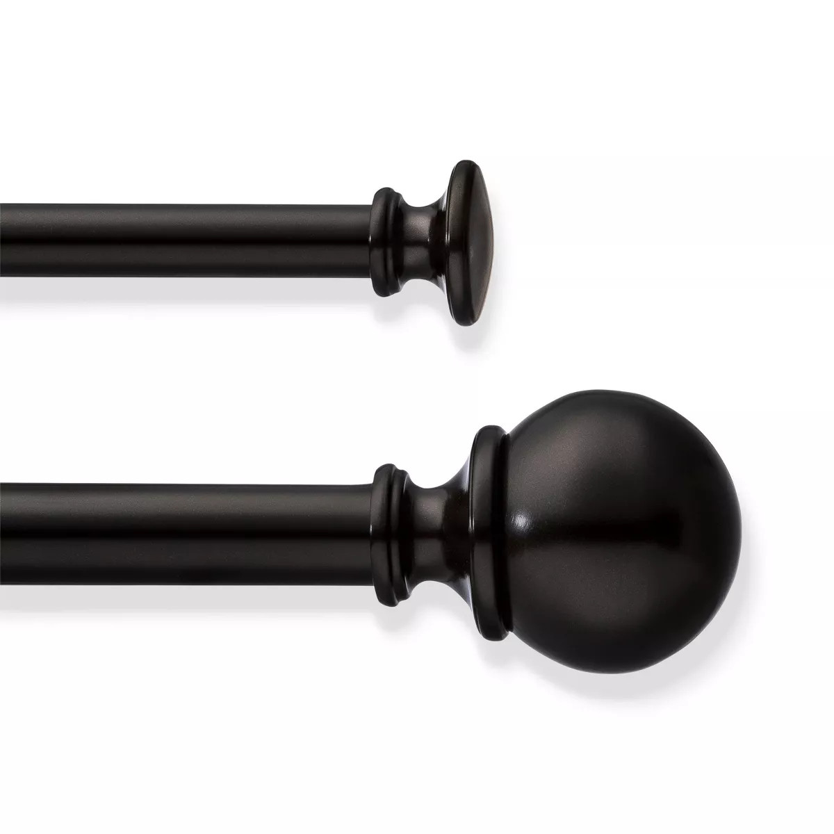 66"-120" Ball Double Curtain Rod Oil Rubbed Bronze - Threshold™: Adjustable Metal Double Rod Se... | Target