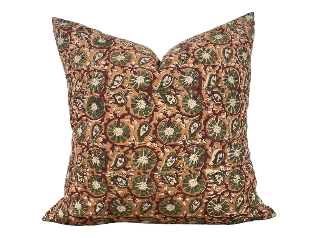 Designer milbrae Block Print Pillow Cover // - Etsy | Etsy (US)