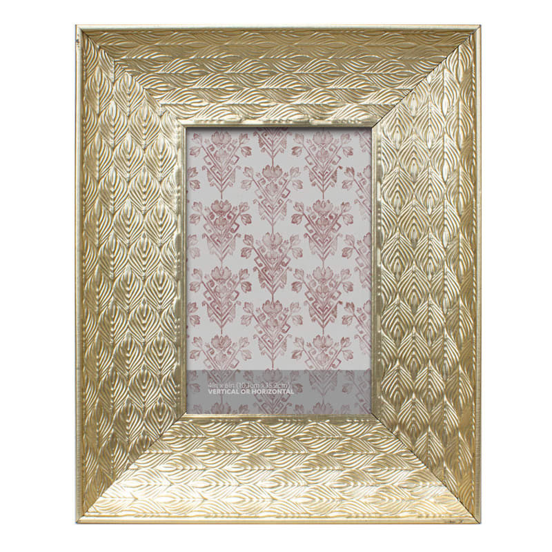Crosby St. Metallic Gold Tabletop Picture Frame, 4x6 | At Home