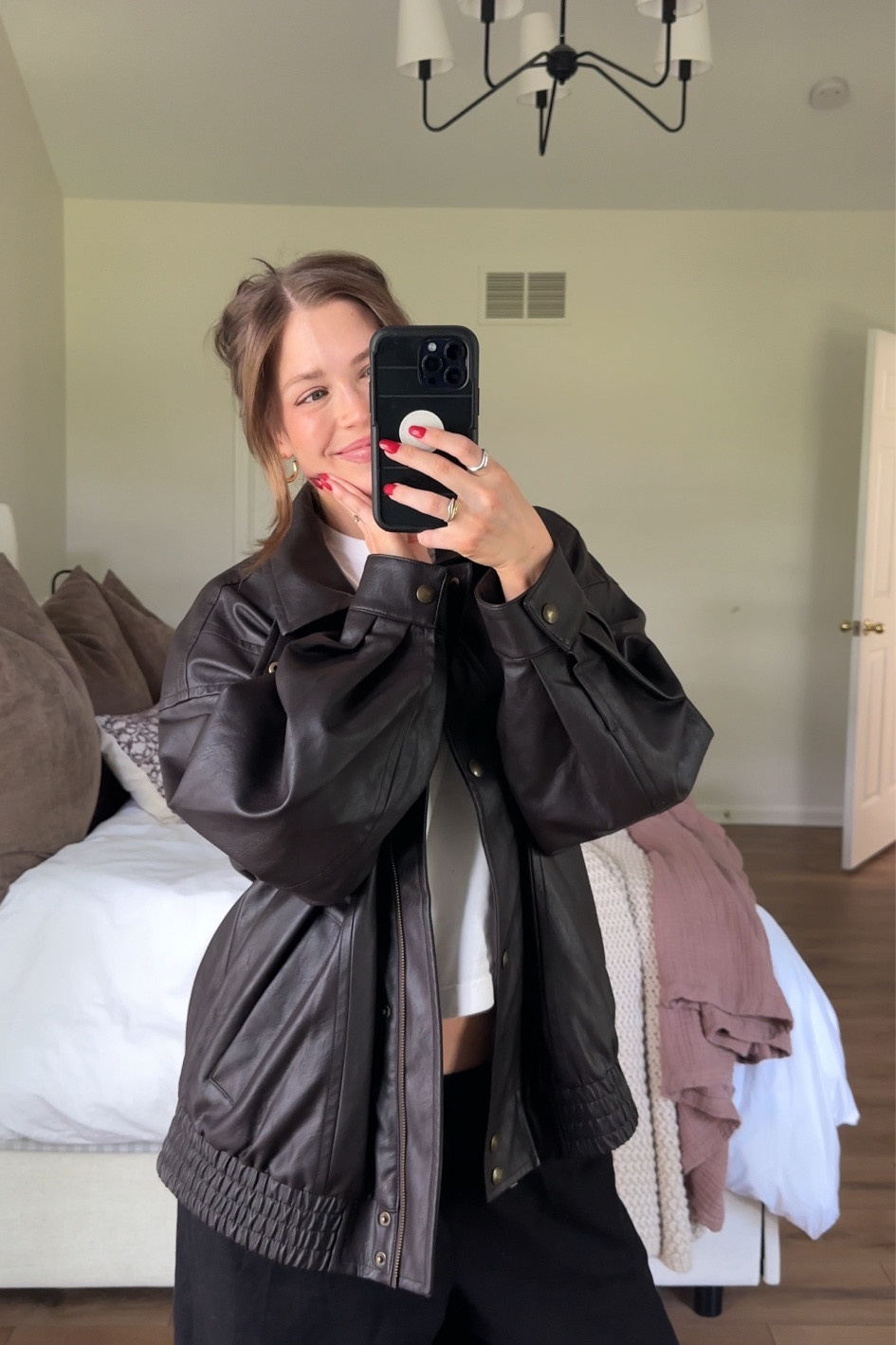 investing in a good leather jacket is WORTH it 🫶🏻 Keeps you so warm and is also so soft  #gap #ltkgap #gaphaul

#LTKmomlife #LTKgrwm #LTKootd