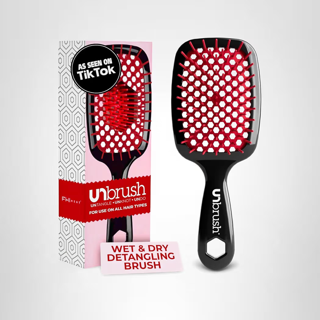 FHI Heat UNbrush Detangling Brush for Pain-Free Brushing on All Wet or Dry Hair Types — Durable... | Amazon (US)