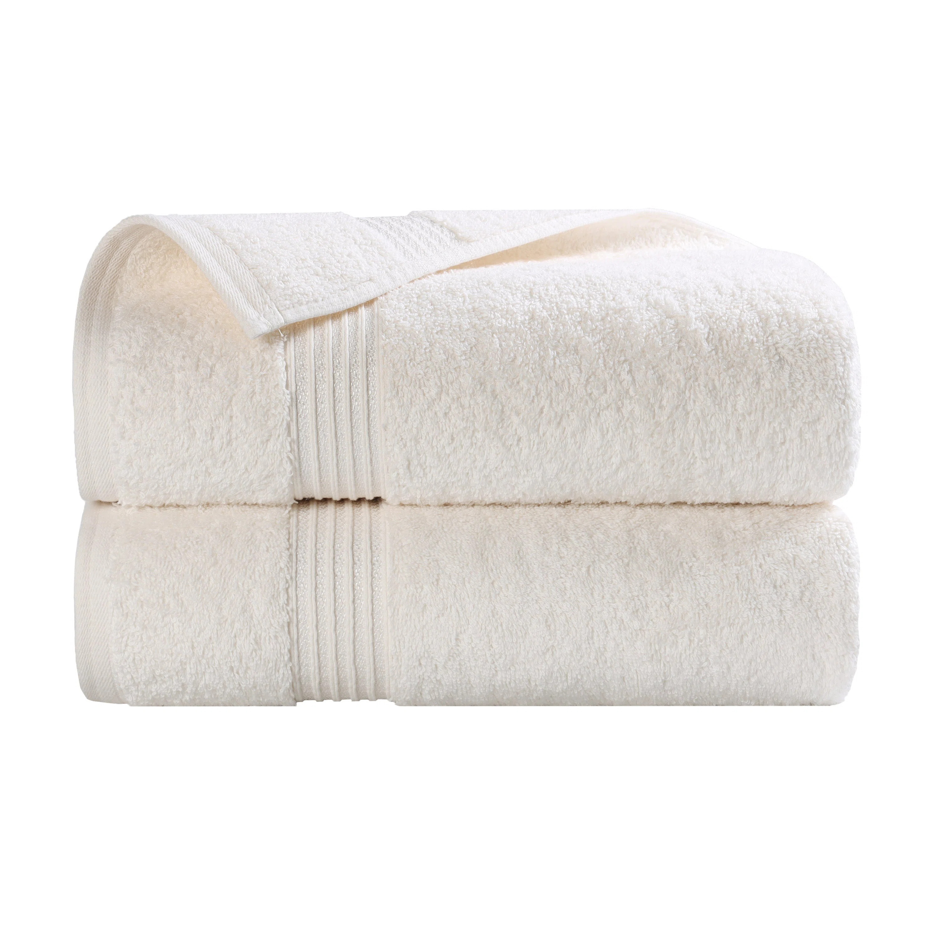 Oleg Heritage Egyptian Cotton Soft Absorbent Luxury Bath Towel Set (Set of 2) | Wayfair North America