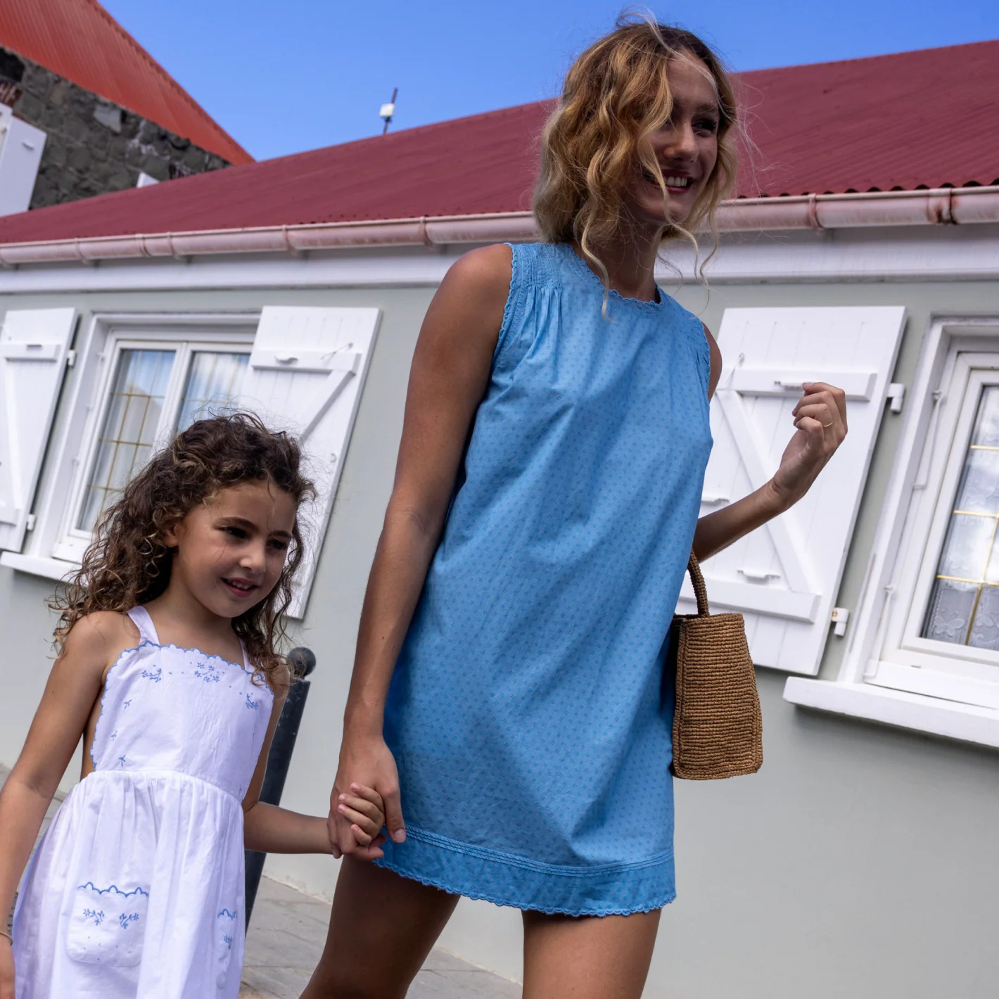 women's le marin dot pintuck dress | Minnow