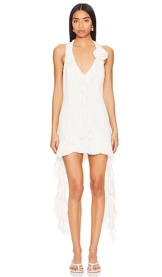 Ramona Ruffle Dress in White | Revolve Clothing (Global)