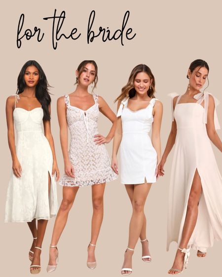 White dresses from Lulus perfect for any summer bride! 
White dress, bridal dress, for the bride, engagement party, engagement photos, reception dress, elopement, beach wedding, bridal gowns, bridal shower, bridal tea, bachelorette, summer dresses, summer bride, graduation dress, cocktail dress, formal dress 
#summerbride #whitedress #lulus #forthebride

#LTKWedding #LTKParties #LTKSeasonal