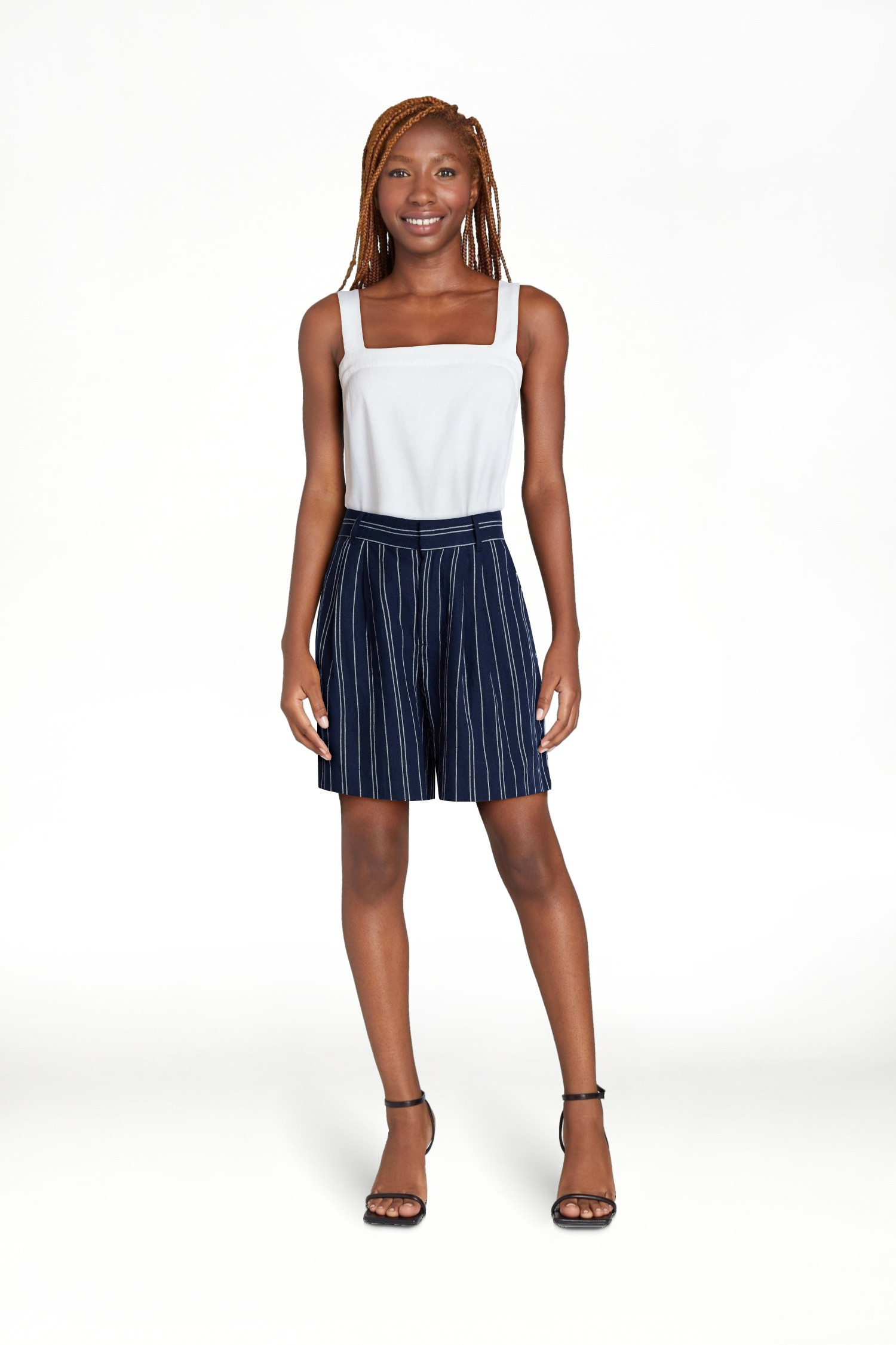 Time and Tru Women's Linen Blend Shorts, 5" Inseam, Sizes XS-XXXL | Walmart (US)