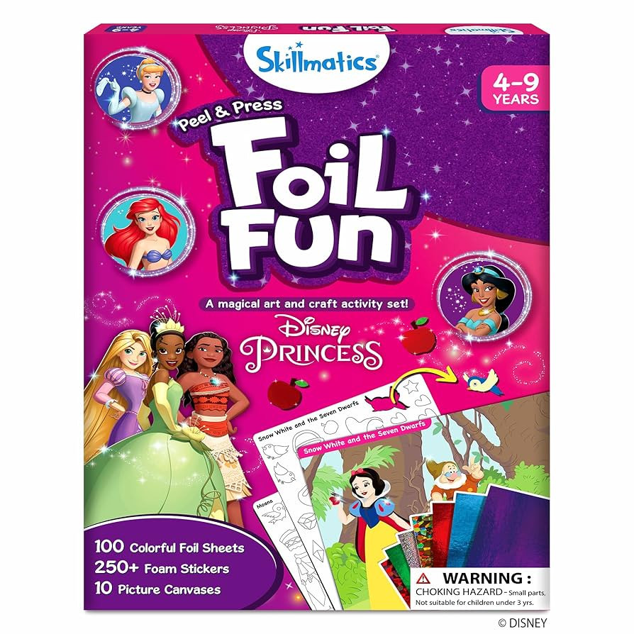 Skillmatics Foil Fun - Disney Princess, Mess-Free Art & Craft Kits for Kids, DIY Creative Activit... | Amazon (US)