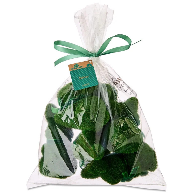 Faux Grass Bunny Tabletop Decorations, Green, 6 Count, Easter by Way To Celebrate | Walmart (US)