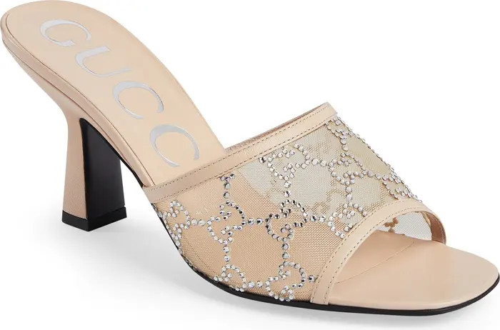 GG Crystal Mesh Slide Sandal (Women) | Nordstrom