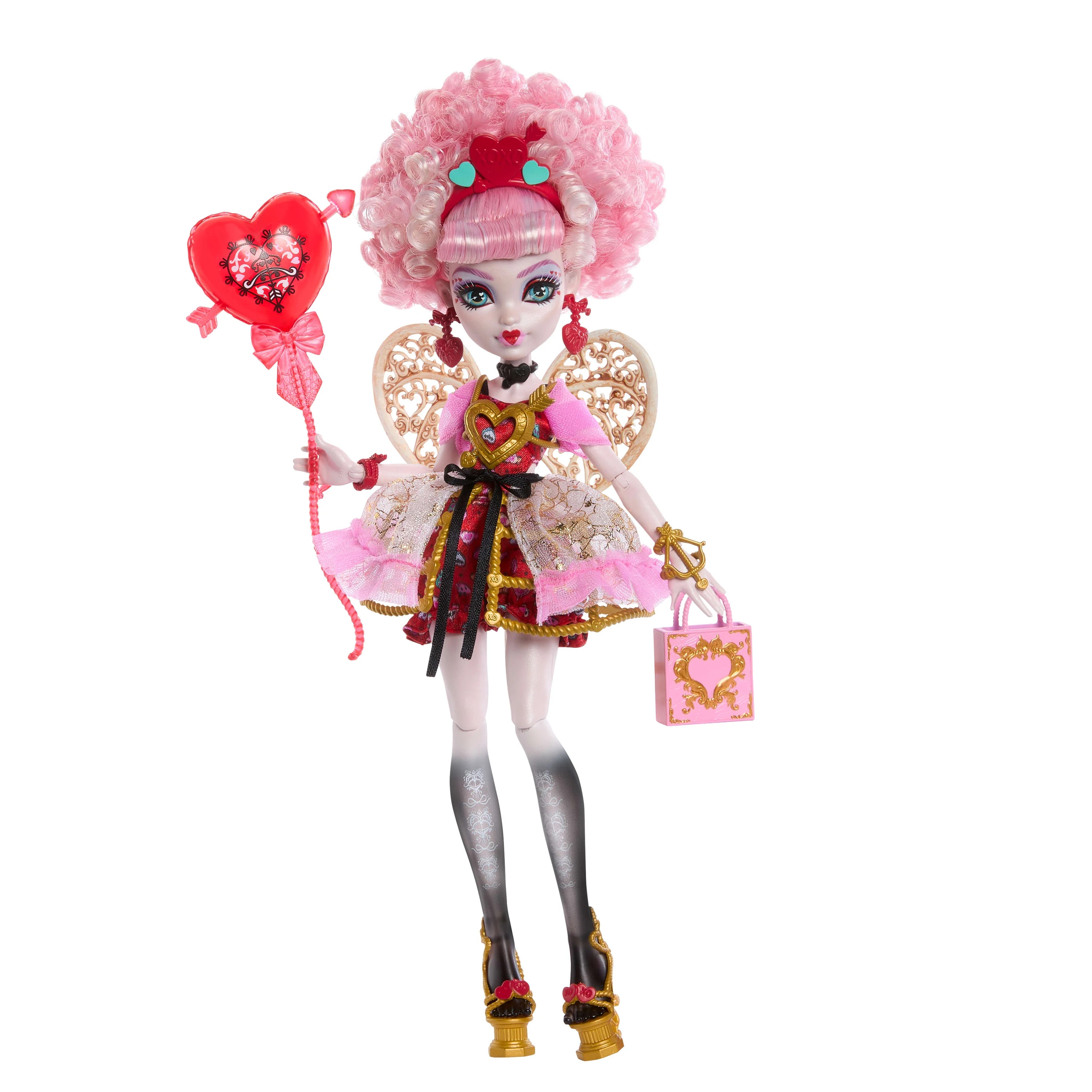 Monster High Scary Sweet Birthday Cupid Asteria Doll in Party Dress with Balloon & Gift | Walmart (US)