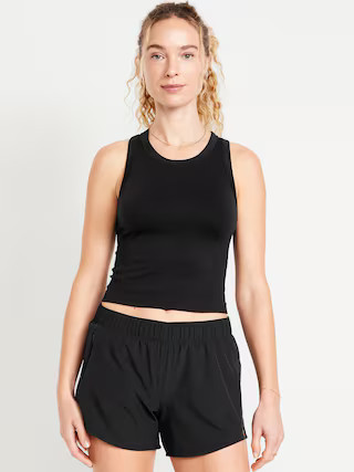 Fluid Seamless Fitted Crop Tank Top | Old Navy (US)