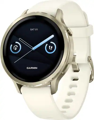Garmin - Venu 4 GPS Smartwatch 41 mm Fiber-reinforced polymer - Lunar Gold - (2025) | Best Buy U.S.