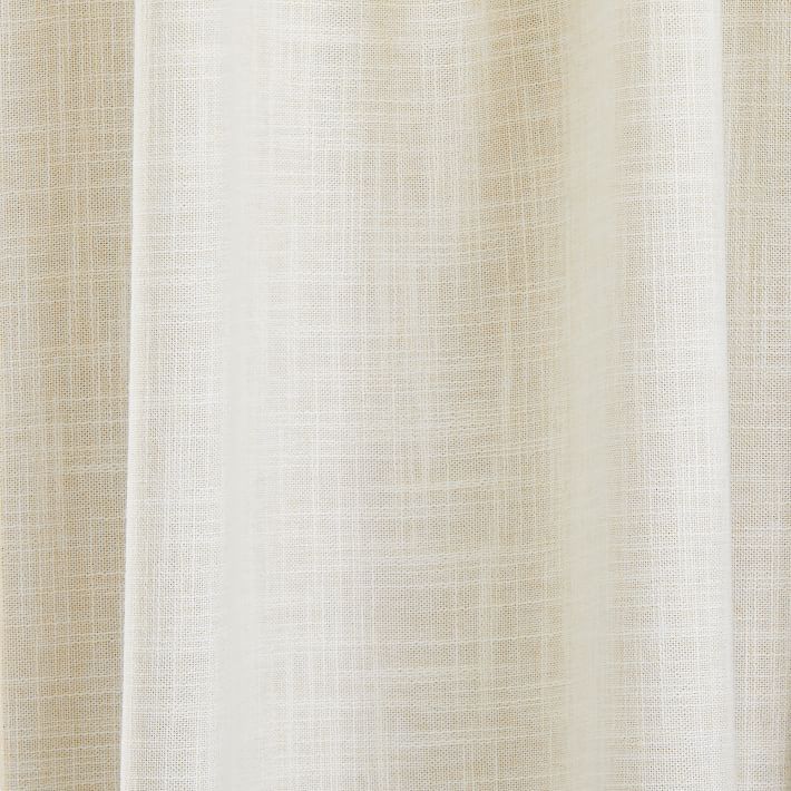 Crossweave Curtain - Natural Canvas | West Elm (US)