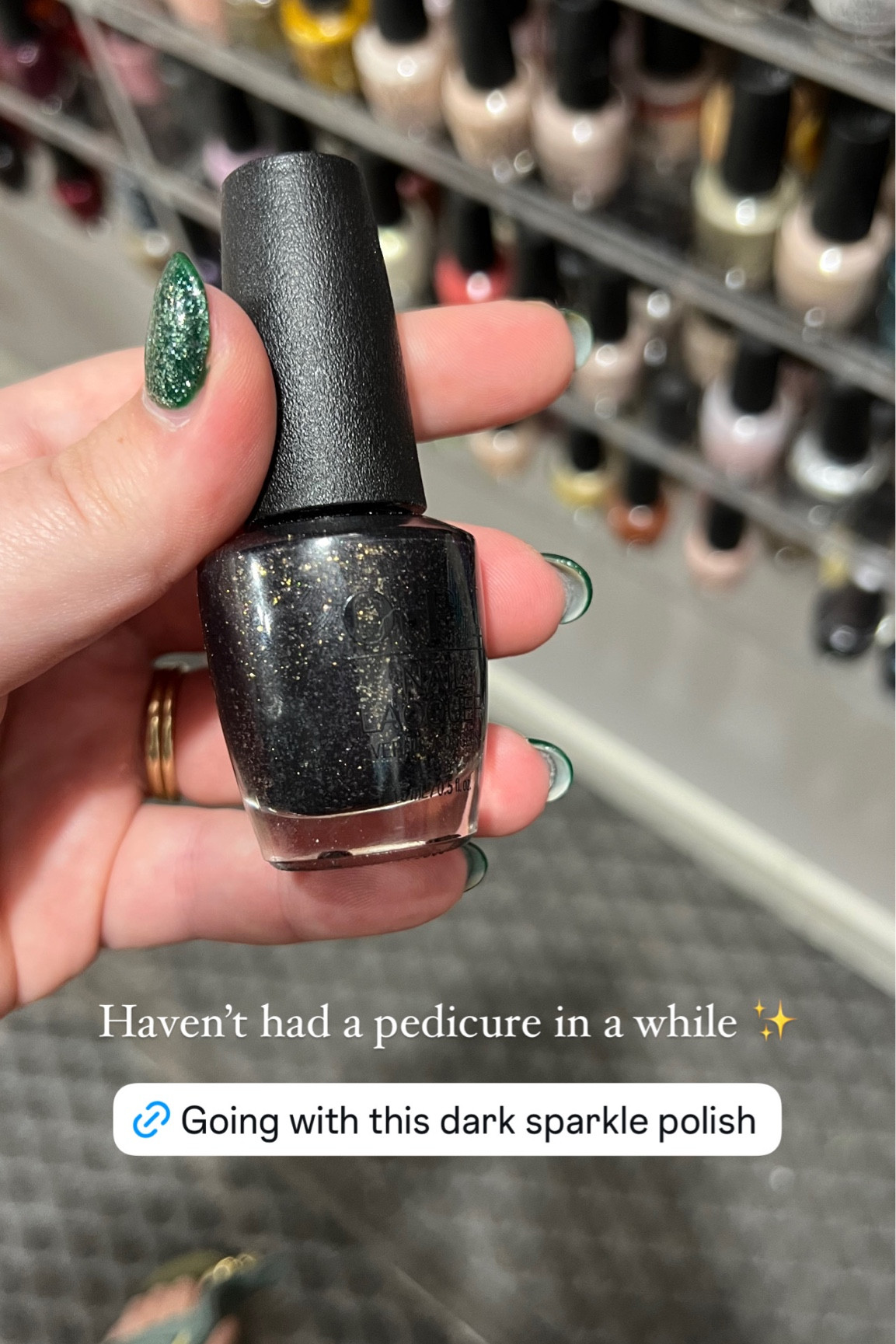Went with a dark sparkle nail polish for my first pedicure in a while 🎉 (also tagging the two polishes used to make my manicure color)

#LTKCyberWeek #LTKBeauty #LTKHoliday