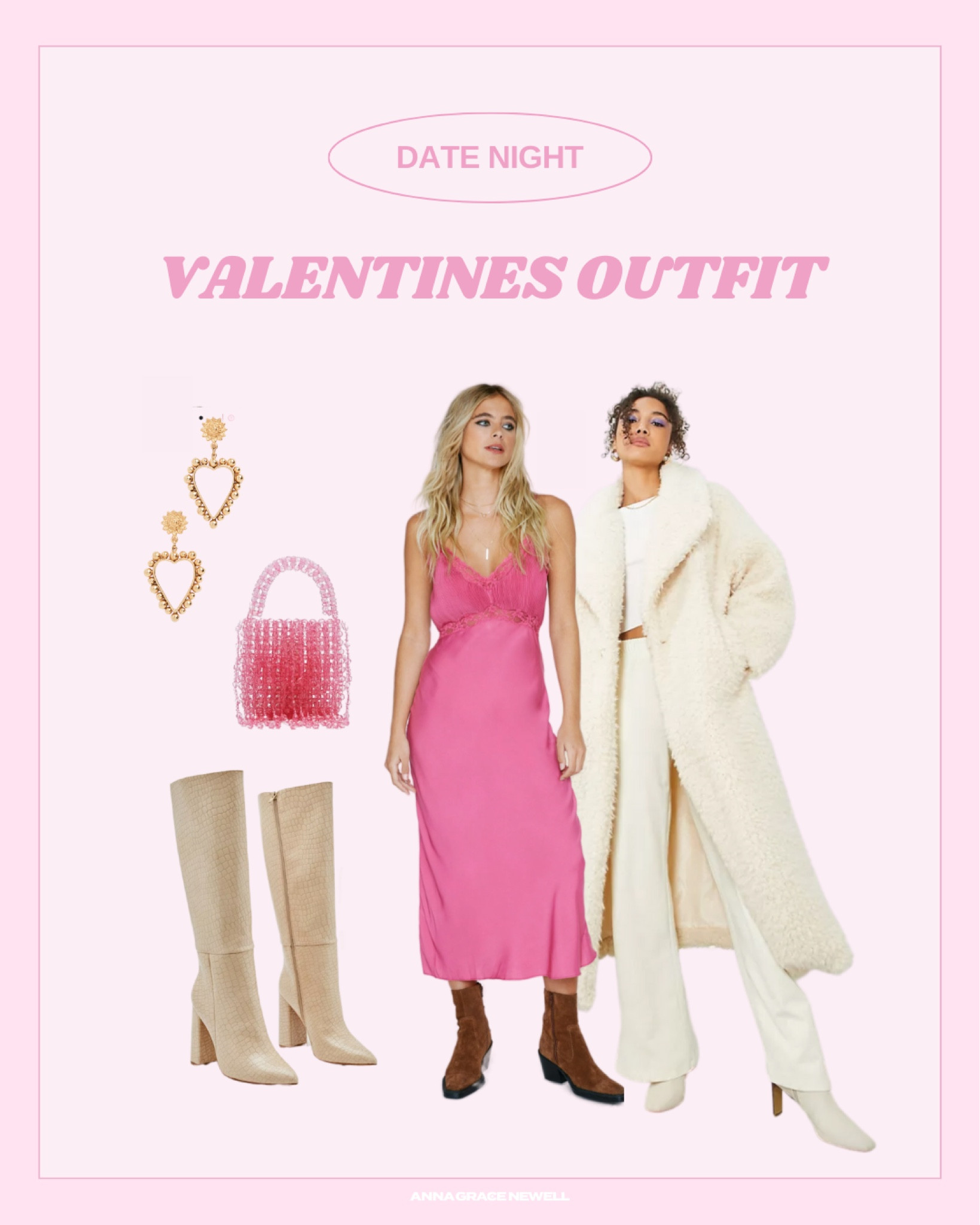 Date night outfit | Valentine’s Day | pink dress | nasty gal| asos | nude boots | heart earrings | 

#LTKGiftGuide #LTKstyletip