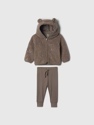 Baby Sherpa Bear Hoodie Outfit Set | Gap (US)