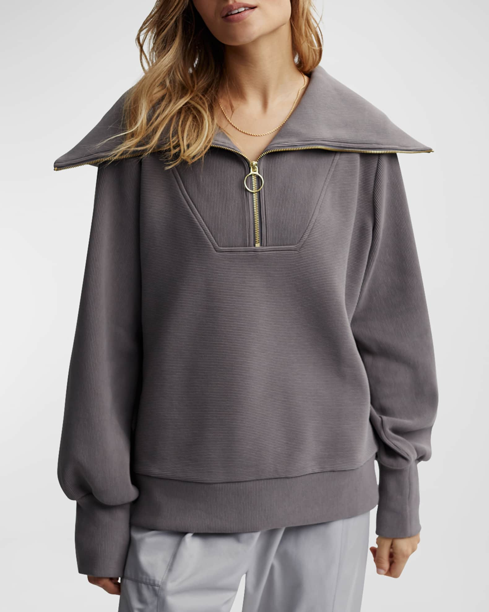 Varley Vine Oversized 1/2-Zip Pullover Sweatshirt | Neiman Marcus
