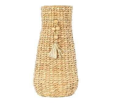 Porter Water Hyacinth Vase With Beaded Tassels | Pottery Barn (US)
