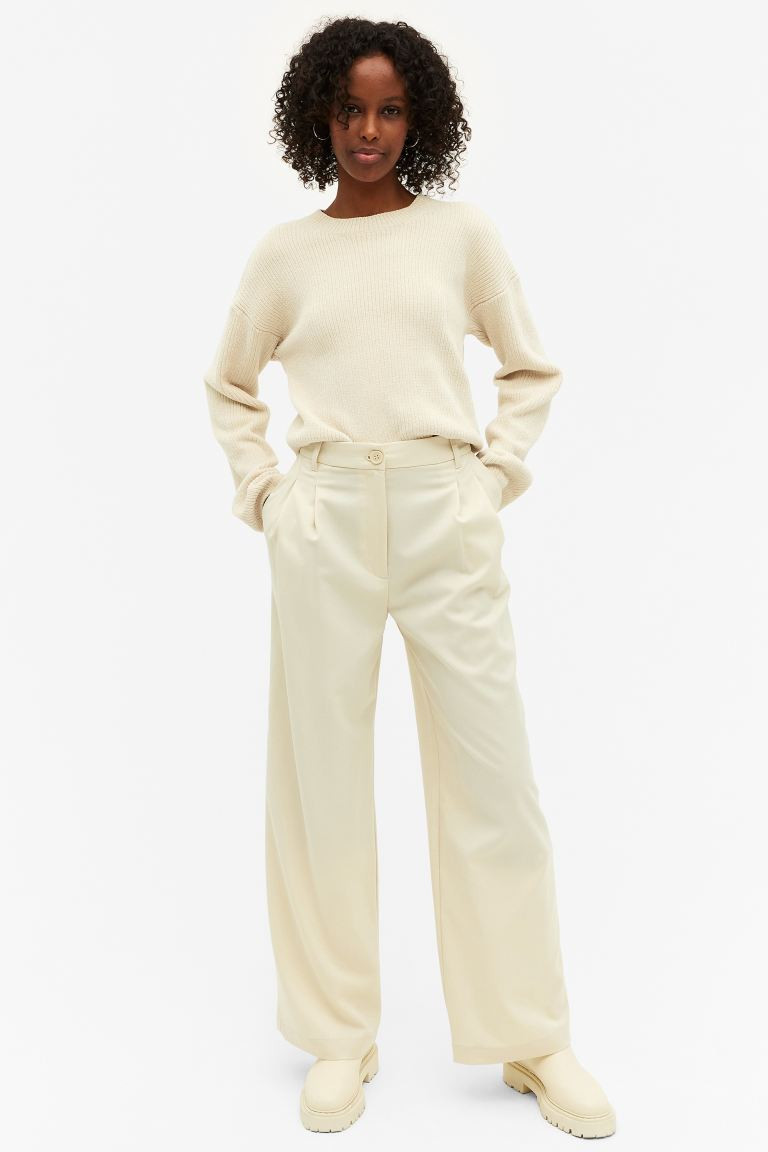 High waist wide leg trousers | H&M (UK, MY, IN, SG, PH, TW, HK)