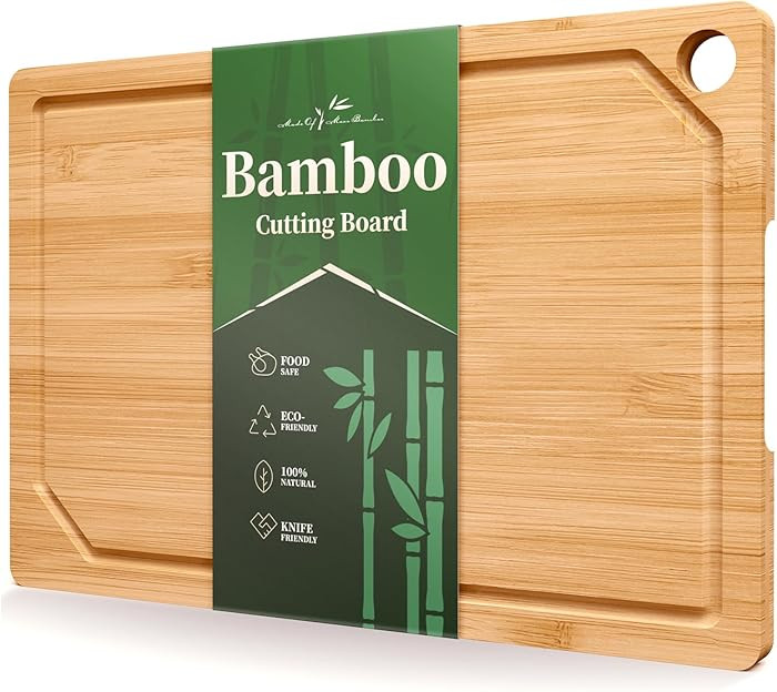 Kitsure Bamboo Cutting Board - Multi-Sizes Wooden Cutting Boards for Kitchen, Convenient Kitchen ... | Amazon (US)