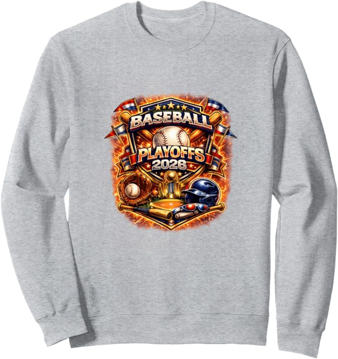 Baseball Playoffs 2026 Graphic Vintage Style Design Sweatshirt | Amazon (US)