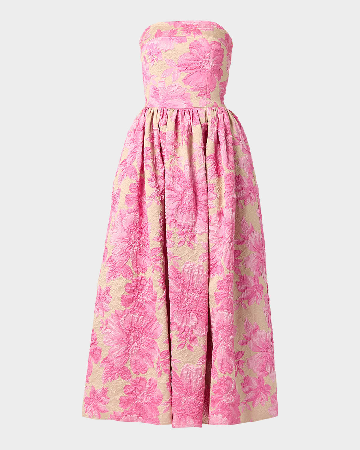 Dana Strapless Floral Jacquard Maxi Dress | Neiman Marcus